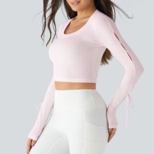 Halara Cut Out Tie Side Top